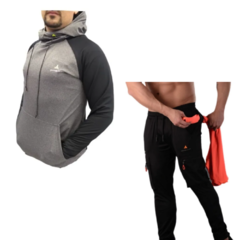 COMBO CARGO! Pantalón Hombre Cargo Ng + Buzo Deportivo Combinado Gs