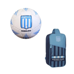 COMBO FUTBOL BOTINERO + PELOTA OFICIAL RACING