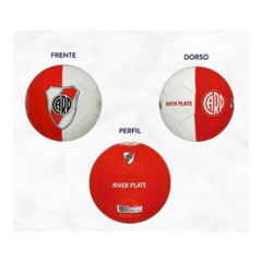 Combo Futbol River Pelota + Guantes + Canillera - PASION AL DEPORTE