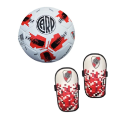 COMBO FUTBOL RIVER PELOTA + CANILLERA