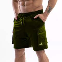 Short Deportivo C/Bolsillos Shcargo Verde + Chomba Chelion Negro - comprar online