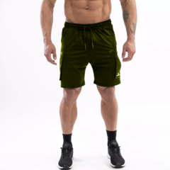 Musculosa Deportiva Hombre Punisher + Short Cargo Con Bolsillos Verde en internet