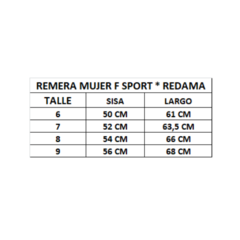 Remera Mujer Deportiva Urbana - Redama (fu) - PASION AL DEPORTE