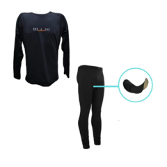 Combo Deportivo! Camiseta Termica Reflectiva Negro + Calza Ciclista Larga Badana