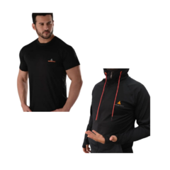 Remera Deportiva Hombre Ng + Campera Deportiva Negra