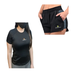 Conjunto! Remera Deportiva Mujer + Short Mujer Microfibra Ng