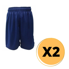 Short De Futbol Azul Adulto Por Mayor 2 Unidades - SHFA