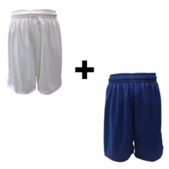 COMBO FUTBOL NIÑO! Short Blanco + Short Azul