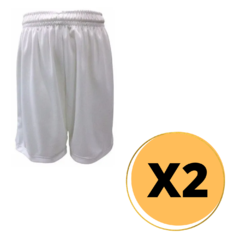 Short De Futbol Blanco Adulto Por Mayor 2 Unidades - SHFA