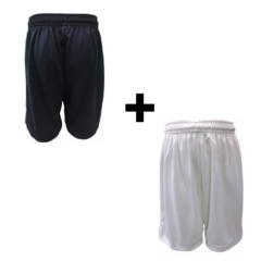 COMBO FUTBOL ADULTO! Short Blanco + Short Negro