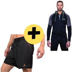 Short Microfibra + Campera Hombre Deportiva Caevol Urban