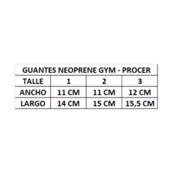 Guante Neoprene Guantines Fitness Procer 00308u X 2 Pares! en internet