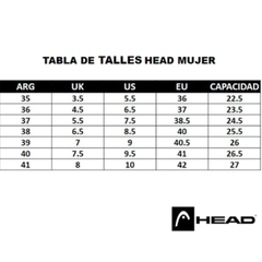 Zapatillas Head Mujer Tenis Padel Entrenamiento Bl/aq +MEDIAS GRATIS!
