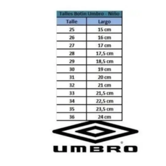 Botin futsal adulto umbro light - 827846 - tienda online