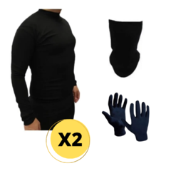 Camiseta Termica Adulto NG X2 U + Cuello + Guantes