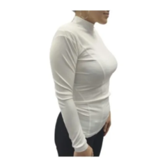 Camiseta Térmica Mujer Deportiva Blanca + Calza Térmica Negra en internet