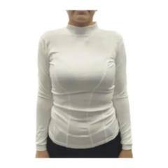 Camiseta Térmica Mujer Deportiva Blanca + Calza Térmica Negra - PASION AL DEPORTE