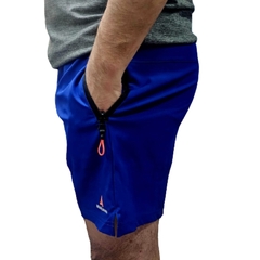 Short Microfibra Hombre Shmicro + Campera Lycra Calyu Azul - tienda online