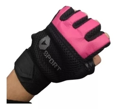 Imagen de Combo Guante Gym Fucsia Entrenamiento Y Straps Dsport-ggymfu