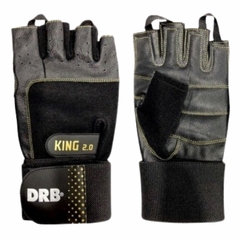 Combo!! Guantes Gimnasio Fitness Drb King Y Straps Mir Ngro - 2289GKING en internet