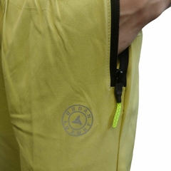 Pantalon Deportivo Microfibra Lycra Dama Con Puño - Pmicroluxd Amarillo