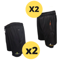 Combo 4! 2 shorts deportivos+2 bermudas bolsillos