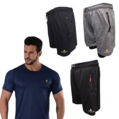 Combo x4!remera dry fit+bermuda+short+short c/calza