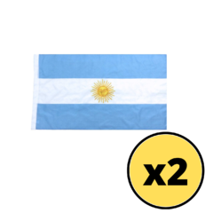 Bandera Argentina 150 Cm X 90 Cm - 2 UNIDADES