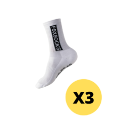 Medias blancas Fox Antideslizantes Talle Adultos X 3 PARES - comprar online