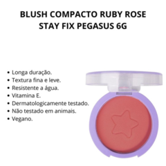 RUBOR BLUSH COMPACTO VEGANO STAY FIX RUBY ROSE Resistente al agua - Reka Beauty Shop