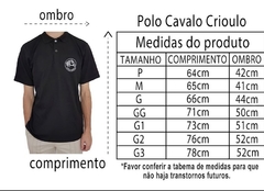 Polo Masculina Tradicional - Preto - Rincão Gaúcho RS