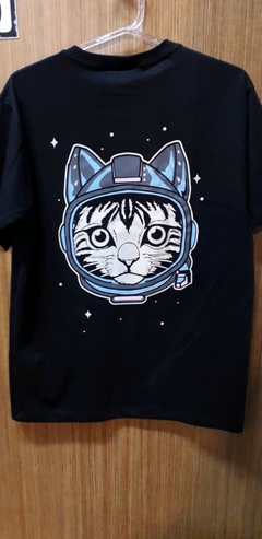 CAMISETA MEOW GATO ASTRONAUTA (FRENTE E COSTAS) - Seven Cats