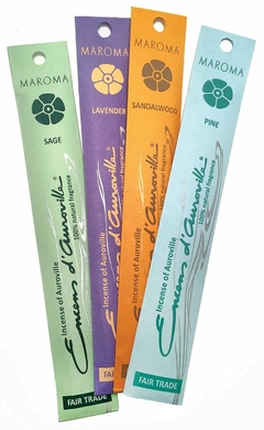 Incenso de vareta de Olibano e Mirra Juntos( Maroma Encens d'Auroville - Stick Incense - Frankincense & Myrrh - 1 Pack of 10 Sticks ) na internet