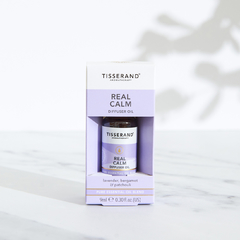 Óleo para Difusor Real Calm Tisserand 9ml (Óleo para Vaporização com Patchouli, Bergamota e Lavanda)