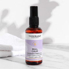 Óleo Corporal & Massagem Real Calm (Lavender, Bergamot e Patchouli) Tisserand 100ml