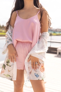 Conjunto short y blusa rosa sedita - comprar online