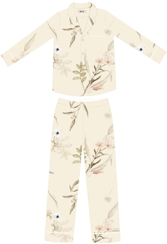 Pijama sedita estampado (SE3-F Crema)