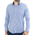 Camisa Manga Longa Social Masculina Slim Fit Xadrez Mini Azul e Branco LS122006 - comprar online