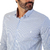 Camisa Manga Longa Social Masculina Slim Fit Listras Azul e Branco LS512104 - Rechia Store - Loja de Gravatas e Acessórios
