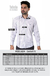 Camisa Manga Longa Social Masculina Comfort Fit Xadrez Branco e Preto LC422105