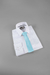 Gravata Slim Azul Bebê Textura Listrada - Rechia Store - Loja de Gravatas e Acessórios