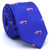 Gravata Slim Estampa Desenhada Rinoceronte Azul Royal, Marsala e Rosê Texturizada