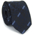 Gravata Slim Estampa Desenhada Preto, Azul Marinho e Azul Serenity SL-10339