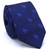 Gravata Slim Estampa Desenhada Azul Marinho e Azul Royal Texturizada