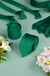 Gravata Slim Verde Esmeralda Textura Listrada