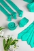 Gravata Slim Verde Tiffany Textura Listrada - loja online