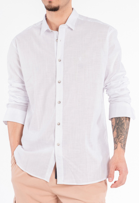 Camisa 100 sale linho masculina