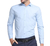 Camisa Manga Longa Social Masculina Slim Fit Básica Azul Claro - Rechia Store - Loja de Gravatas e Acessórios