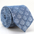 Gravata Tradicional Estampa Desenhada Azul Puro e Cinza TR-10211