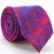 Gravata Tradicional Estampa Paisley Vermelho e Azul Royal TR-10213